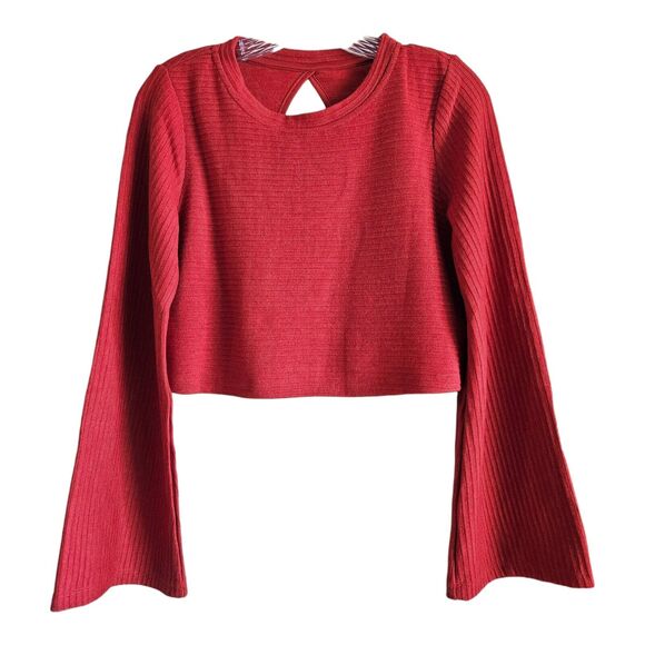 BAND OF THE FREE GYPSIES Women S M Midi Skirt & Cropped Top Alize Rust Knit NEW - Picture 4 of 12